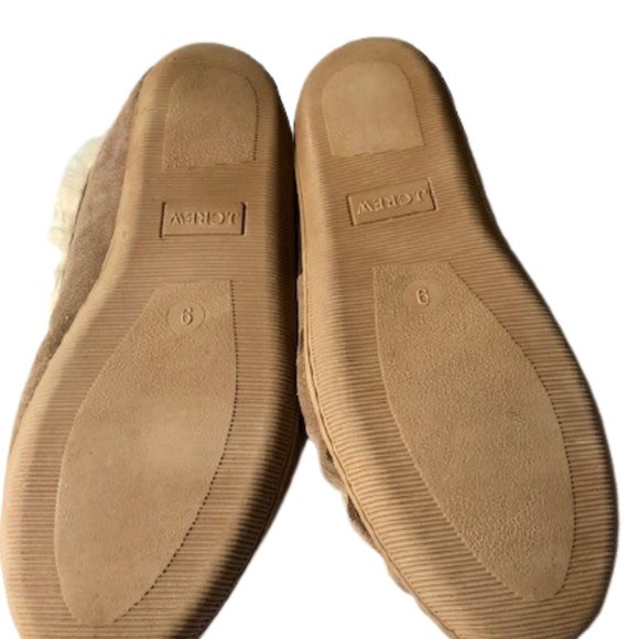J. Crew Suede Faux-Shearling Moccasin Slippers - 9 - Picture 8 of 9